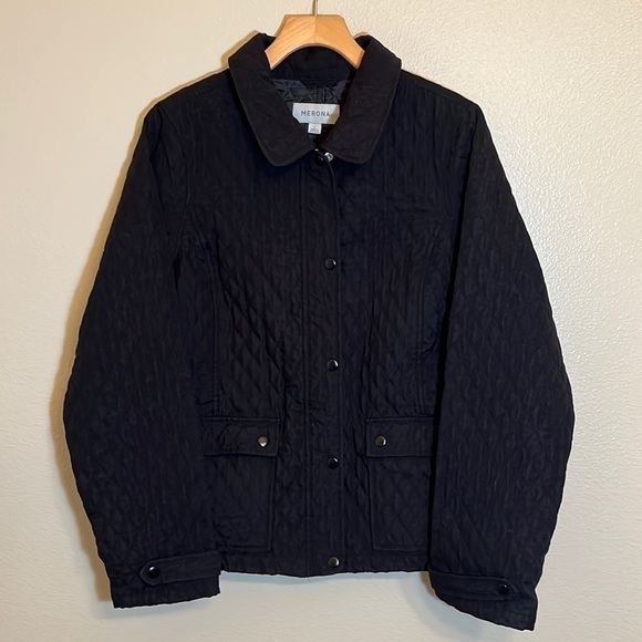 MERONA Black Quilted Jacket - Picture 1 of 14